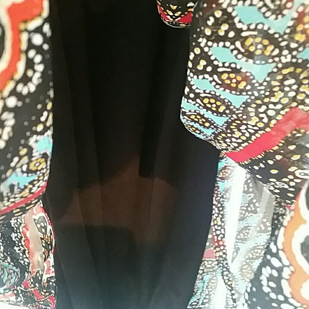 SOLD (SOLD) INC. AZTEC COLD SHOULDER DRESS - Picture 6 of 8